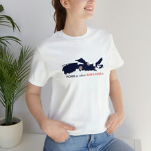 Load image into Gallery viewer, Unisex Home is where Sam's Pizza is Short Sleeve Tee